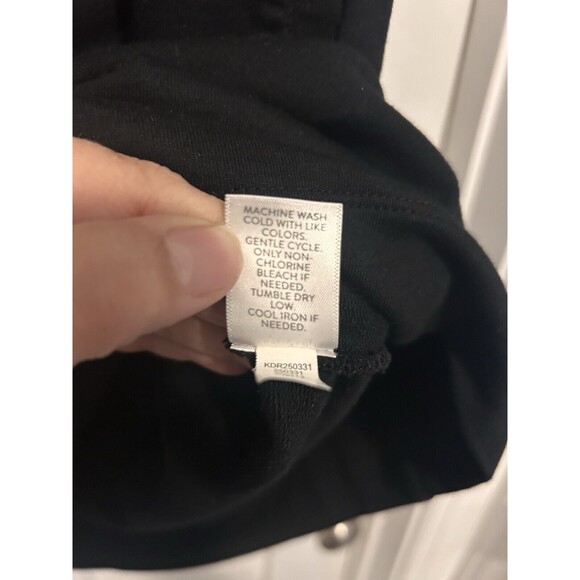 J. Jill Women's Size small Stitched Jersey Knit Sweatshirt Dress Black - Picture 5 of 6